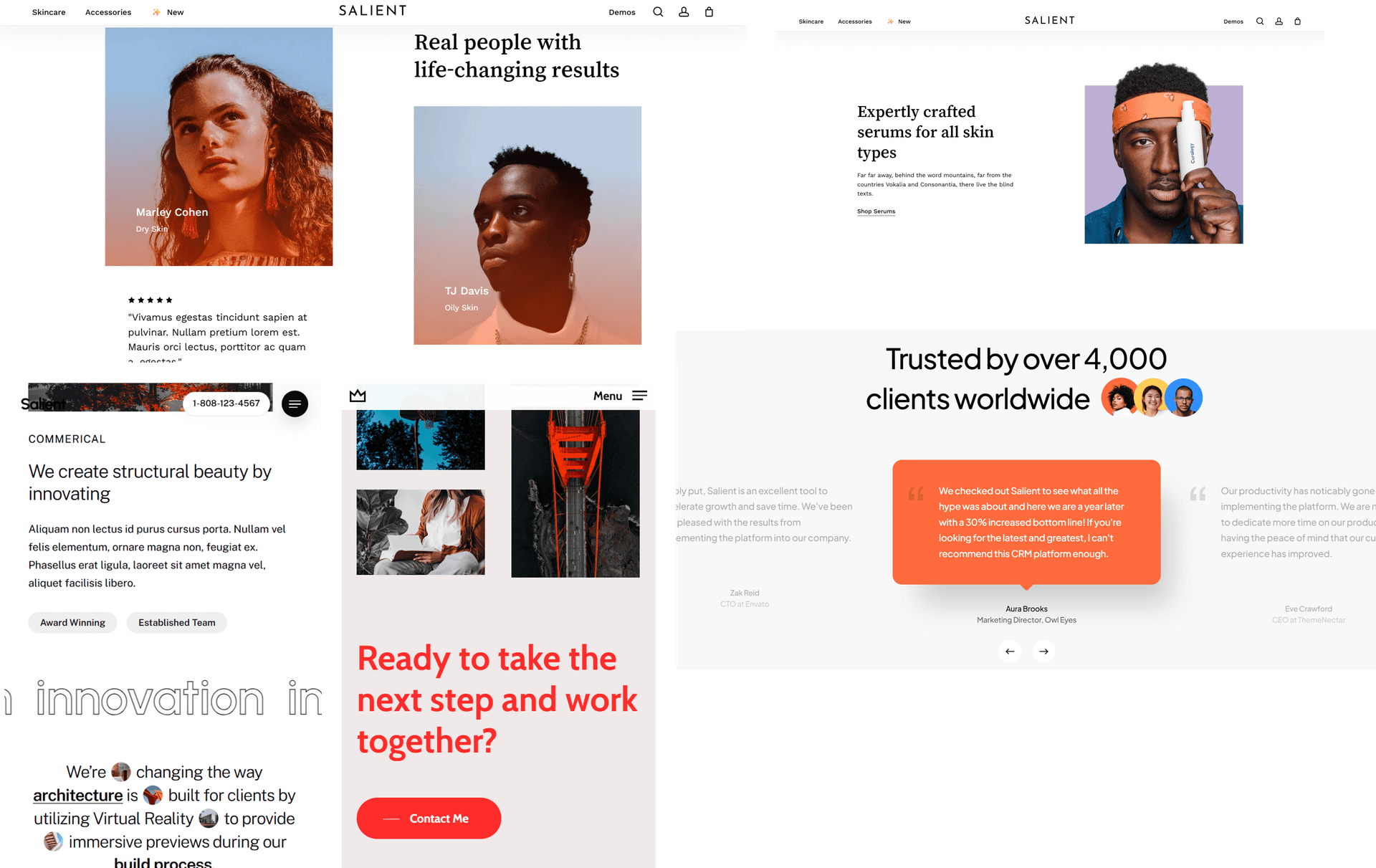 WordPress Salient Theme Vorlagen